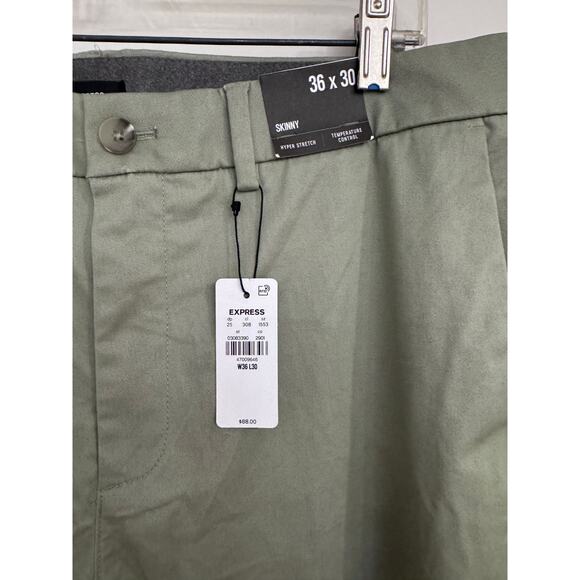 Express Men's Skinny Comfort Waist Hyper Stretch Chino Pants 36x30 - Picture 3 of 5